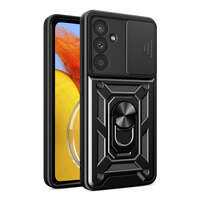 Funda Hybrid Armor Camshield para Samsung M14 con tapa para cámara - negra