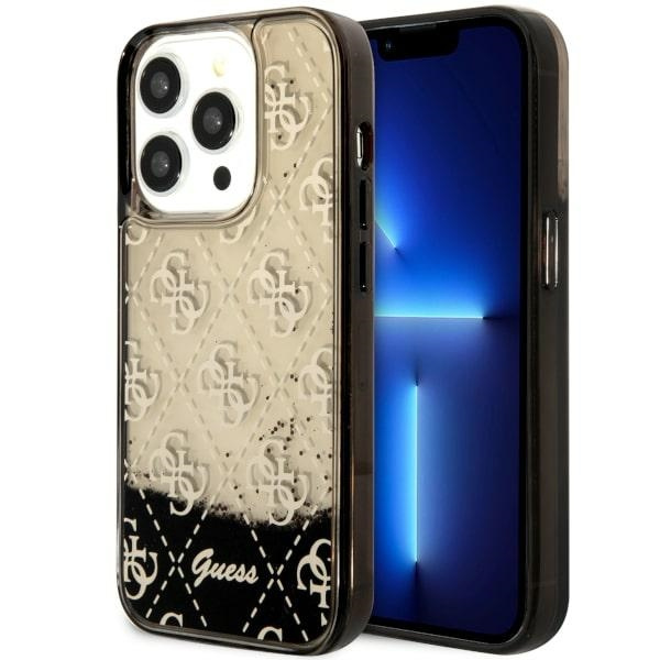 Cover Guess GUHCP14LLC4PSGK iPhone 14 Pro 6.1" nero/nero rigidocase Liquid Glitter 4G Transculent Case