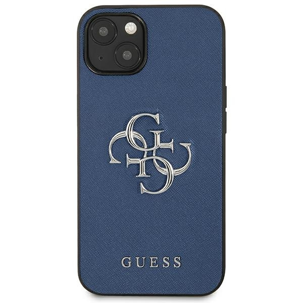 Case GUESS Apple iPhone 13 Mini Saffiano 4G Metal Logo Blue Hardcase