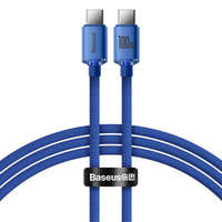 Baseus Crystal Shine Series Kabel USB-Kabel für schnelles Laden und Datentransfer USB Typ C - USB Typ C 100W 1,2m blau (CAJY000603)