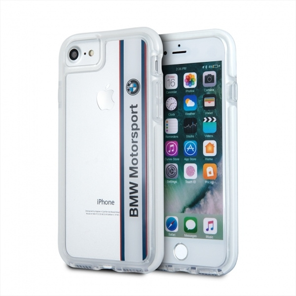 BMW Hülle Apple iPhone 7 SHOCKPROOF clear sichthülle Weiß