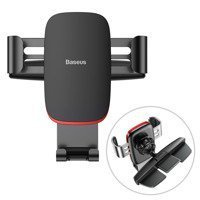 Baseus Metal Age Gravity Car Mount Metal Gravity Car Mount for CD Slot Black (SUYL-J01)