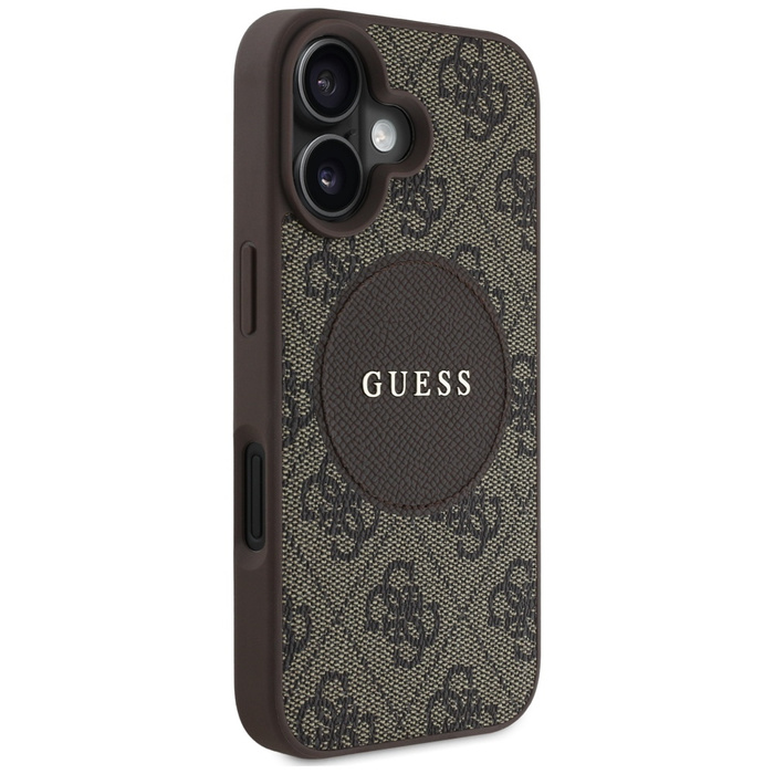 Etui Guess 4G Circle Classic Logo        MagSafe do iPhone 16 brązowy