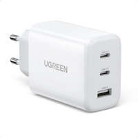 Ugreen rychlá nástěnná nabíječka 2x USB Type C / USB 65W PD3.0, QC3.0 / 4.0 + bílá (CD275)