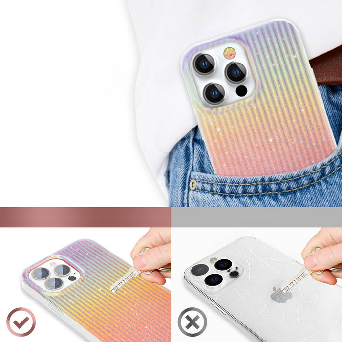 Kingxbar Travel Series Luxury Elegant Case für iPhone 13 Pro Orange (Sonnenuntergang)