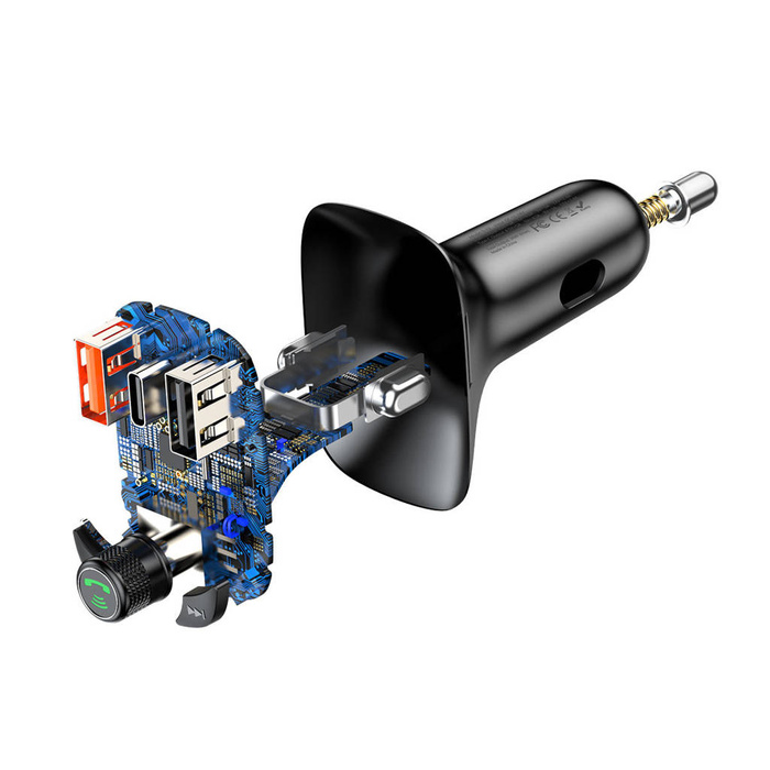 Transmisor Bluetooth / cargador de coche Baseus S-13 (Overseas Edition) - negro