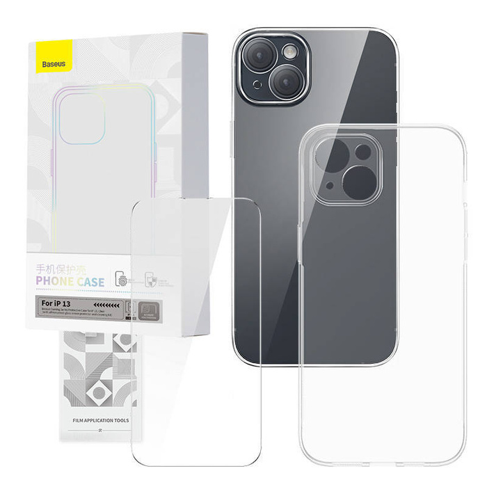 Transparent Case and Tempered Glass set Baseus Corning for iPhone 13