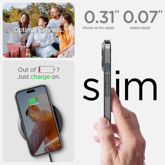 Spigen OPTIK CRYSTAL IPhone 14 PRO CHROME GREY