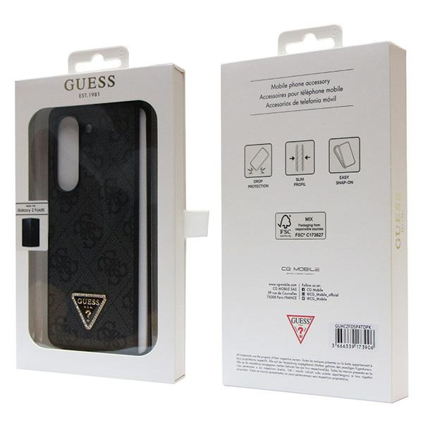 Case Guess GUHCZFD5P4TDPK F946 Galaxy Z Fold 5 black/black hardcase Leather 4G Diamond Triangle Case