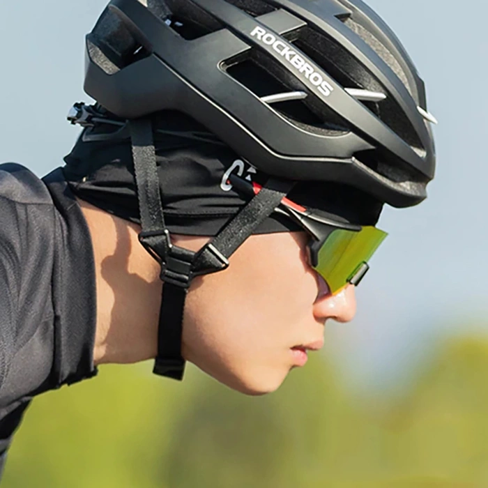 Rockbros YPP037 cycling cap with cutouts for glasses - black