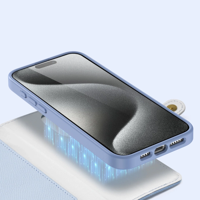 Dux Ducis Lawa Leather Case for iPhone 15 - Blue