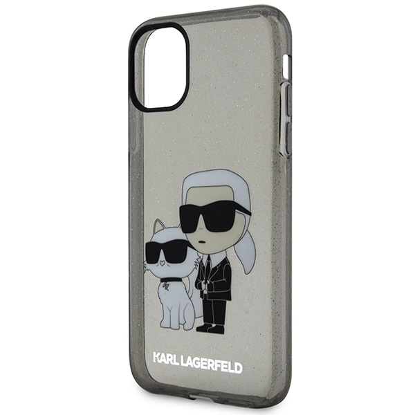 Karl Lagerfeld KLHCN61HNKCTGK iPhone 11 / Xr 6.1" black/black hardcase Gliter Karl&Choupette