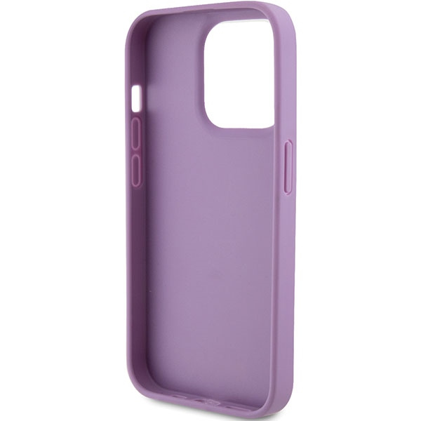 Etui Guess GUHCP15LP4EPMU iPhone 15 Pro 6.1" fioletowy/light purple hardcase Leather 4G Stamped Case