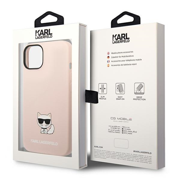 Karl Lagerfeld KLHCP14MSLCTPI iPhone 14 Plus 6.7" hartcase hellrosa/hellrosa Silikon Choupette Body