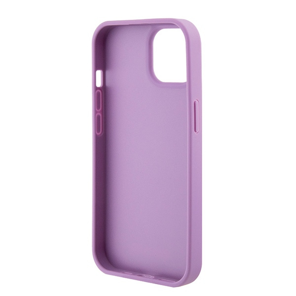 Hülle Guess GUHCP15SP4EPMU iPhone 15 6.1" lila/helllila hartcase Leder 4G gestempelt Case