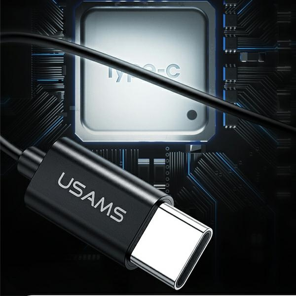 Sluchátka USAMS USB-C Stereo EP-43 Metal HSEP4301 Black