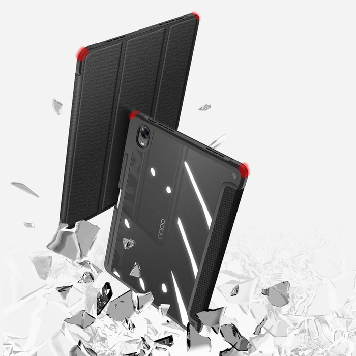 Dux Ducis Toby Armored Flip Smart Case per Oppo Pad con supporto per stilo nero