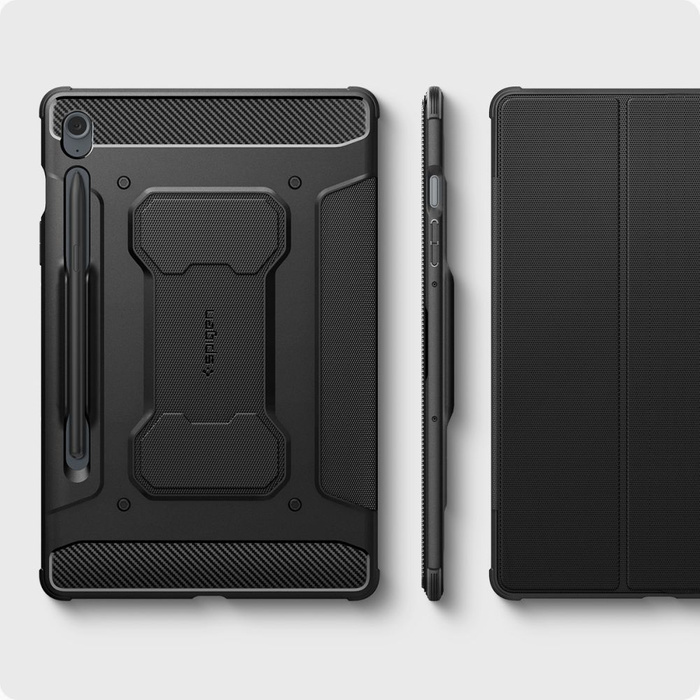 Hülle Spigen Rugged Armor "pro" Galaxy Tab S9 Fe 10.9 X510 / X516b Schwarz Case