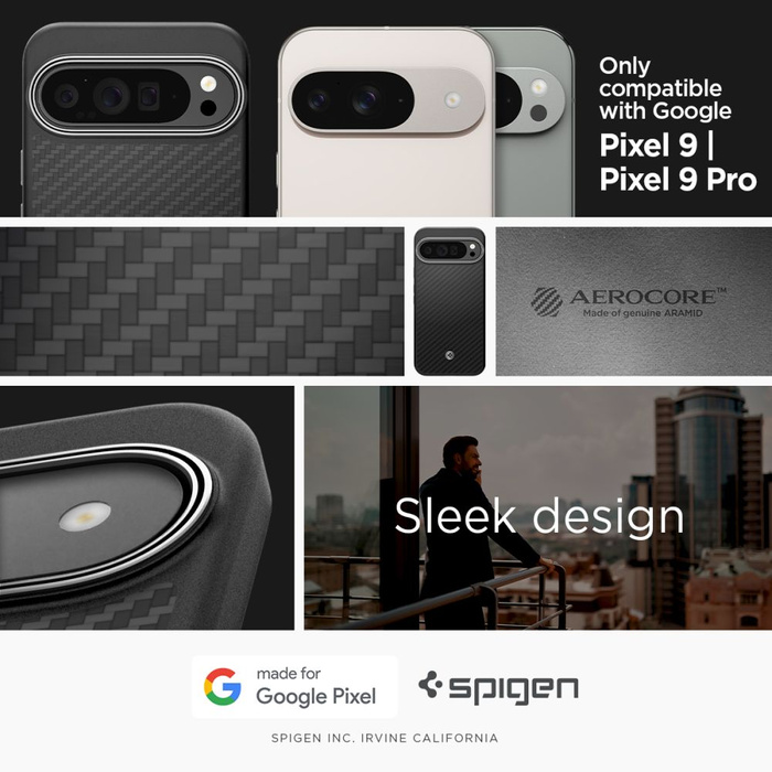 Spigen MATTE ENZO ARAMID GOOGLE PIXEL 9 PRO XL NOIR