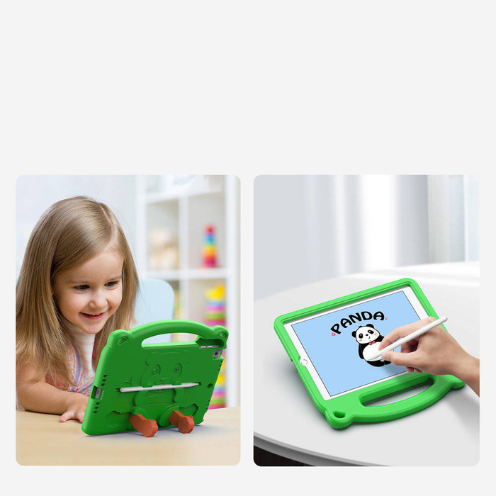Dux Ducis Panda Safe for Children Dětské měkké pouzdro pro iPad 9,7'' 2018 / iPad 9,7'' 2017 s držákem pera žluté