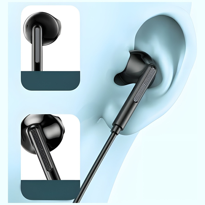 AWEI słuchawki stereo PC-7T USB-C 1.2m czarny/black