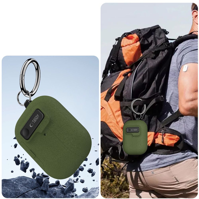 TECH-PROTECT SLIM HOOK APPLE AIRPODS PRO 3 OLIVE GREEN