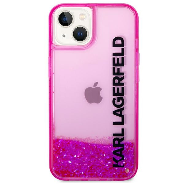 Hülle Karl Lagerfeld iPhone 14 Plus 6,7" rosa/rosa hartcase Liquid Glitter Elong