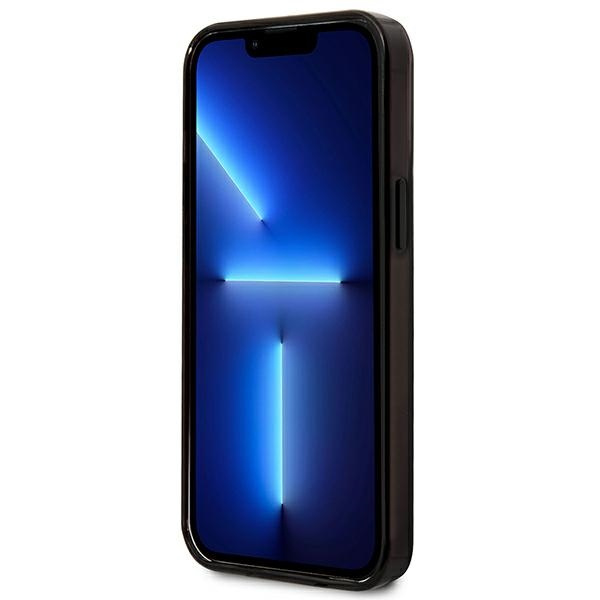 Hülle KARL LAGERFELD Apple iPhone 13 13 Pro Gradient Ikonik Karl & Choupette Schwarz Hartcase