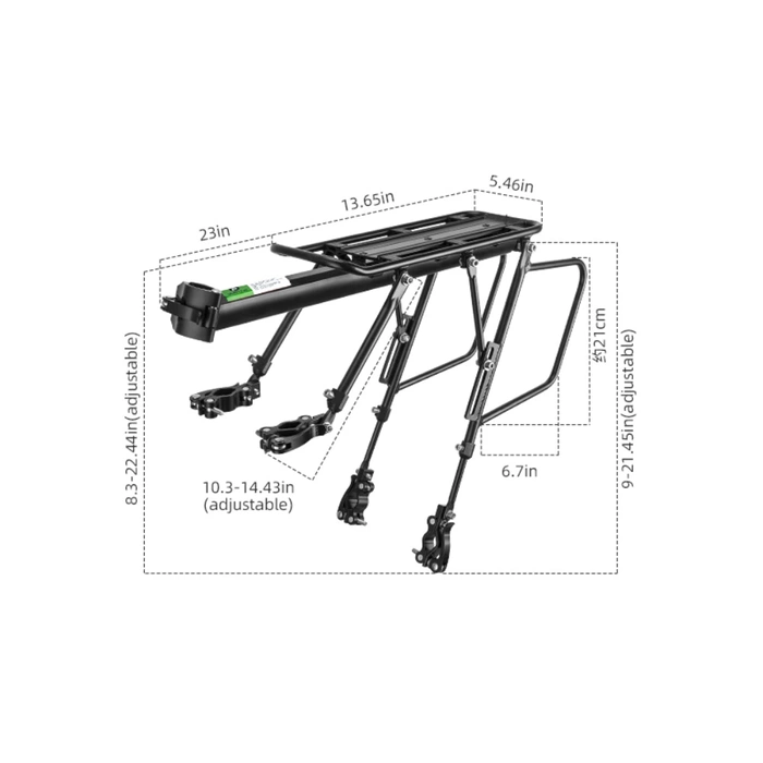 Rockbros 33210004001 bicycle rack with shelf - black