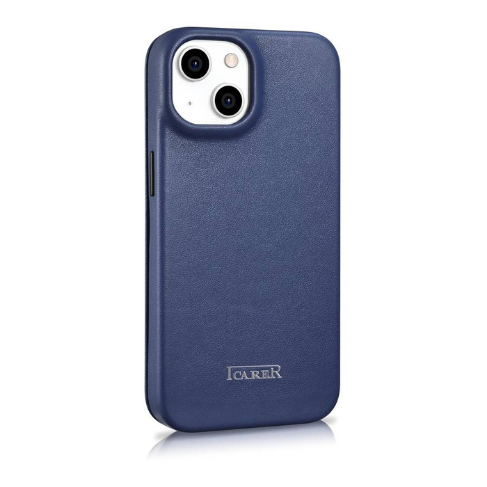 iCarer CE Premium Leather Folio Case para iPhone 14 Plus Flip Magnetic MagSafe Blue (WMI14220715-BU)