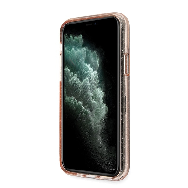 Pouzdro GUESS Apple iPhone 11 Pro třpytivé růžové pouzdro