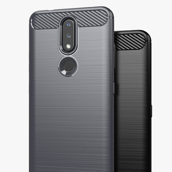 Karbon Case flexibilní pouzdro kryt Nokia 2.4 černý
