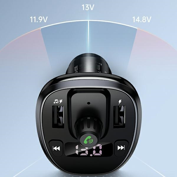 USAMS Reproduktor s FM vysielačom Bluetooth 5.0 MP3 prehrávač Nabíjačka 2xUSB 3,4A C21 CC115GC01 US-CC115 Black