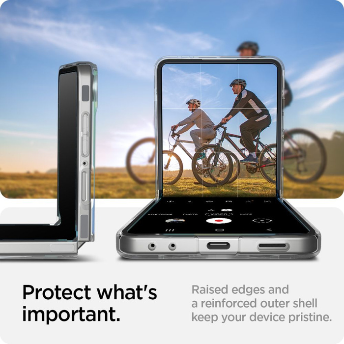 COQUE SPIGEN SAMSUNG GALAXY Z FLIP 7 AIRSKIN MAG MAGSAFE CRISTAL TRANSPARENT BLANC