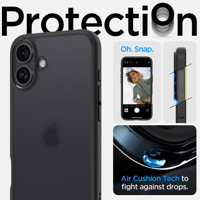 Spigen Ultra Hybrid IPhone 16 FROST NEGRO