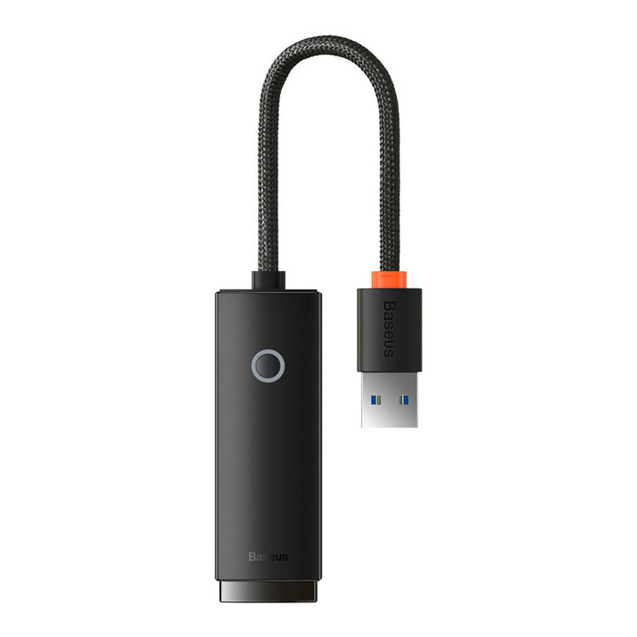 Baseus Lite Series externí síťový adaptér USB-A - RJ-45 1Gbps (1000Mbps) černý (WKQX000101)