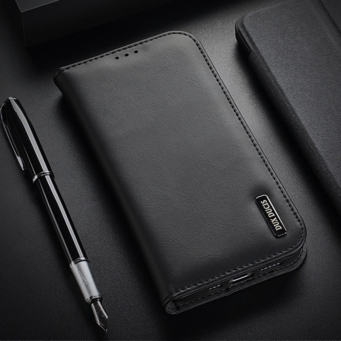 Dux Ducis Hivo iPhone 16e Case with Flip and RFID Protection - Black