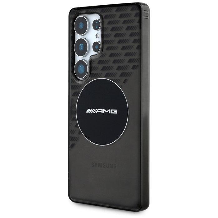 Etui AMG Transparent Rhombs MagSafe do    Samsung Galaxy S25 Ultra czarny