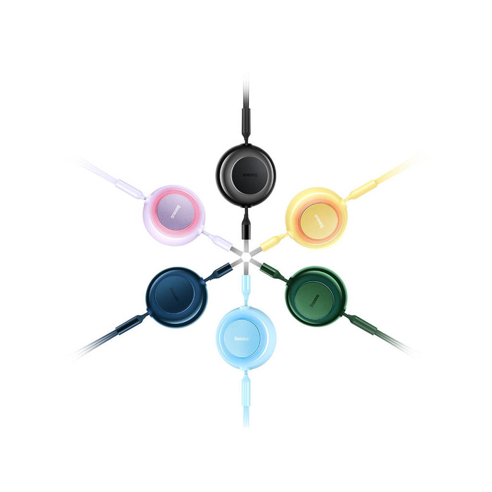 Cavo Baseus Bright Mirror 2 3in1 USB tipo A - micro USB + Lightning + USB tipo C 3.5A 1.1m viola (CAMJ010005)