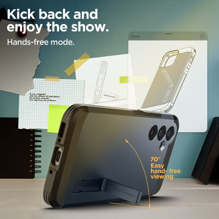 Hülle Spigen Tough Armor Galaxy 545G Metall Schiefer