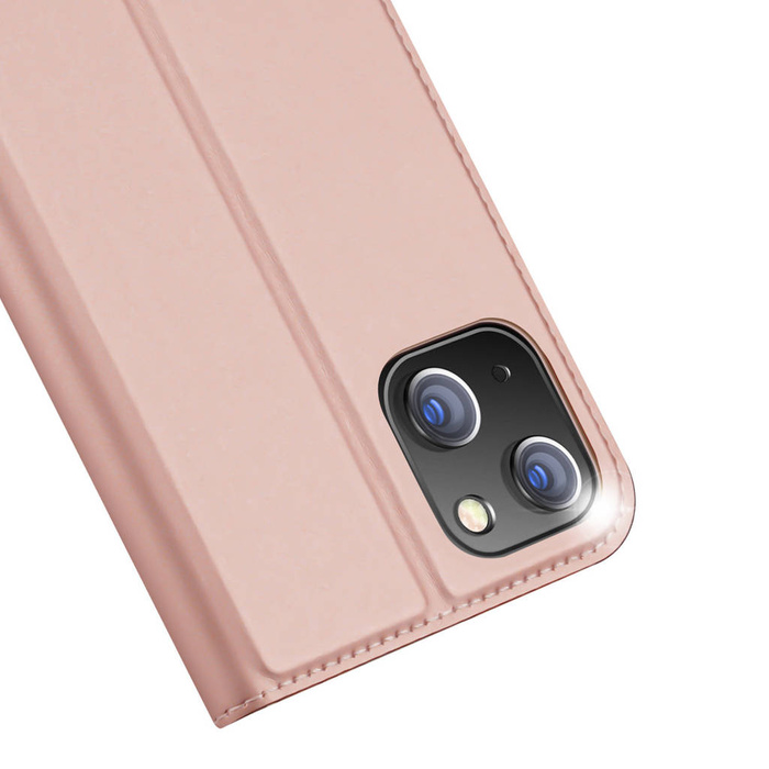 Funda tipo cartera Dux Ducis Skin Pro para iPhone 15 Plus - Rosa