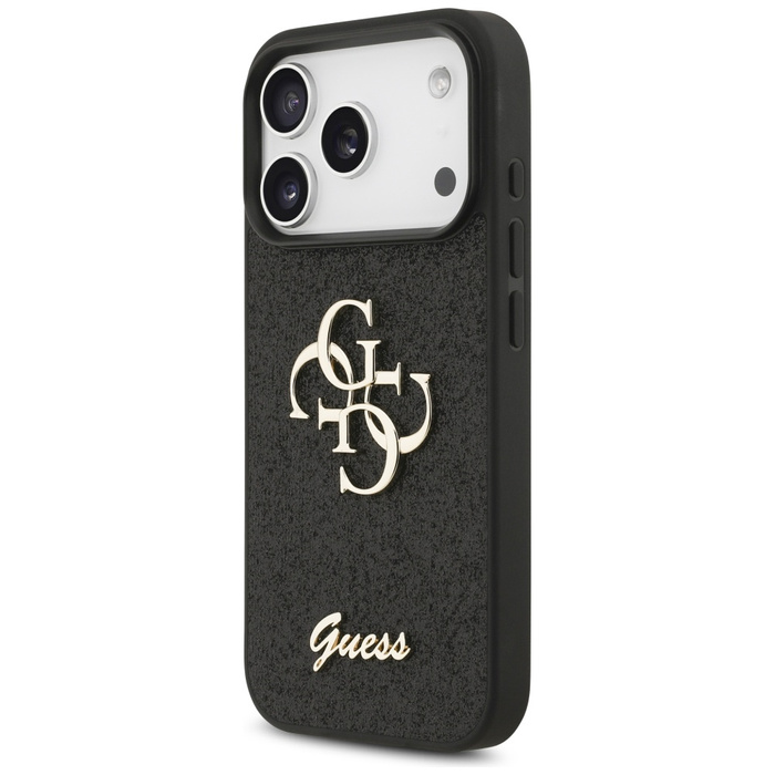 Etui Guess Fixed Glitter Big 4G do       iPhone 17 Pro czarny