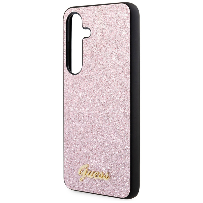 Etui Guess GUHCS24SHGGSHP Samsung Galaxy S24 S921 różowy/pink hardcase Glitter Script Case