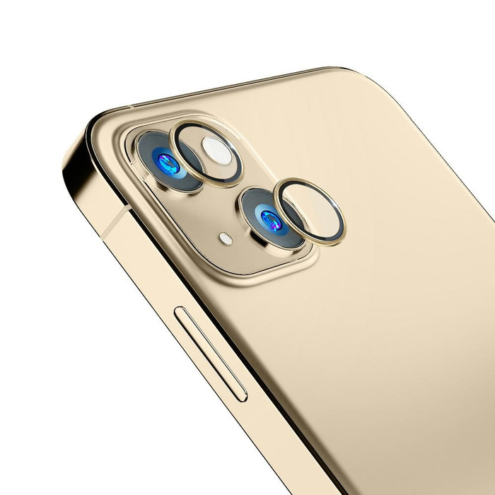 3mk Lens Protection Pro iPhone 14 Max 6.7" gold/gold Protection for camera lens with mounting frame 1pc.