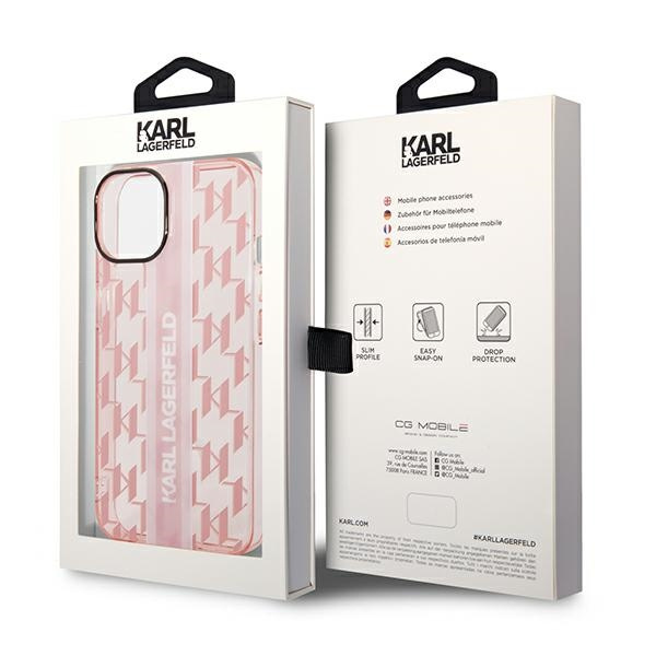 Karl Lagerfeld KLHCP14MHKLSPCP iPhone 14 Plus 6.7" hartcase rosa/rosa Mono Vertikaler Streifen