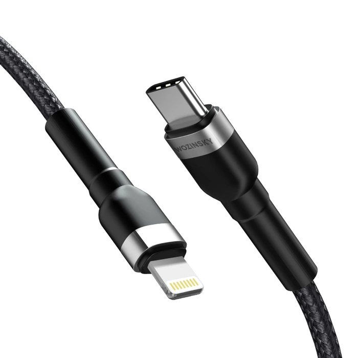 Wozinsky WNBCL2 Lightning / USB-C PD 30W kabel 2 m - černý