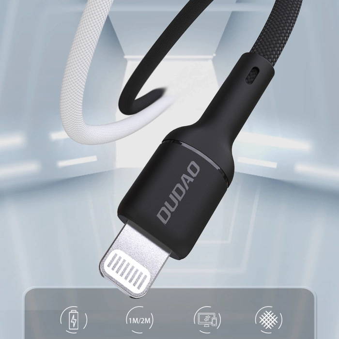 Dudao L9X 30W USB-C - Lightning Kabel 2m - Schwarz