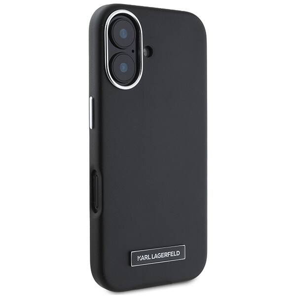 Etui Karl Lagerfeld iPhone 16 Plus 6.7" czarny/black hardcase FW Metal Plate MagSafe