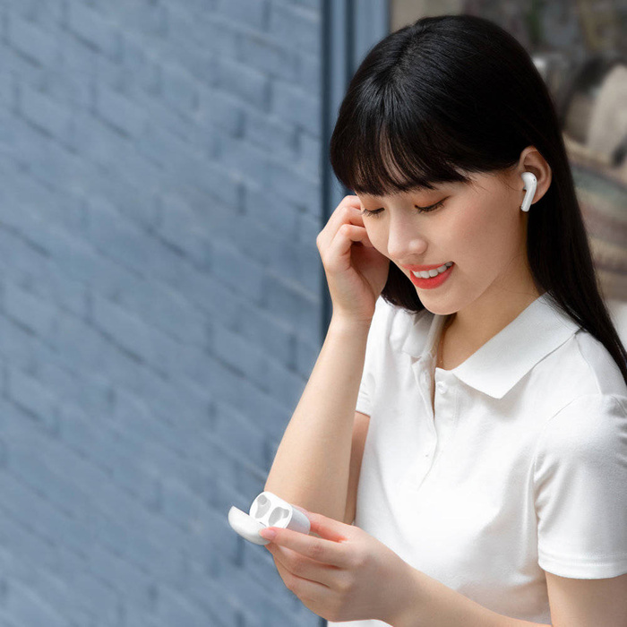 Baseus E3 Wireless Slúchadlá 5.0 TWS slúchadlá do uší vodotesné IP64 biele (NGTW080002)