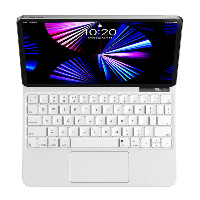 Baseus Brilliance magnetic obal s klávesnicí a vestavěným displejem pro iPad Pro 11" (2018/2020/2021) / iPad Air 4 10,9" / iPad Air 5 10,9" bílá